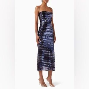 New Arrivals by Ilkyaz Ozel Phoenix Dress in Midnight Blue